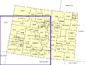 Administratives carte de Colorado