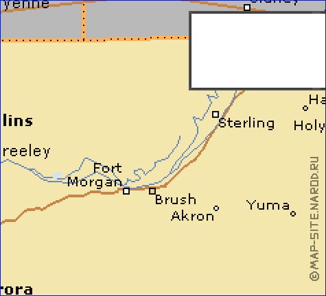 carte de Colorado en anglais