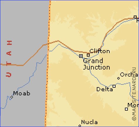 mapa de Colorado em ingles