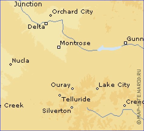 carte de Colorado en anglais