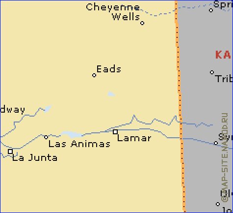 carte de Colorado en anglais