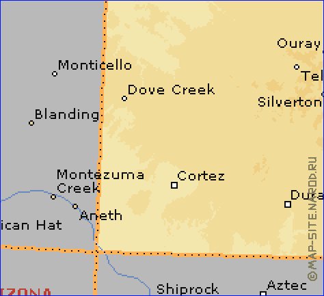 carte de Colorado en anglais