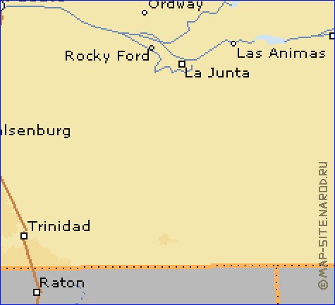 mapa de Colorado em ingles