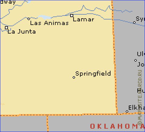 mapa de Colorado em ingles