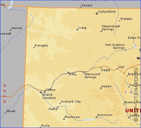 carte de Colorado en anglais