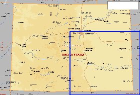 carte de Colorado en anglais