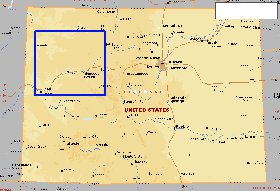 carte de Colorado en anglais