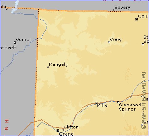 carte de Colorado en anglais