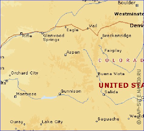 carte de Colorado en anglais