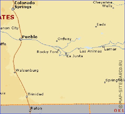 carte de Colorado en anglais