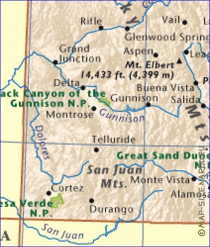 mapa de Colorado