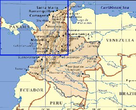 mapa de Colombia em ingles