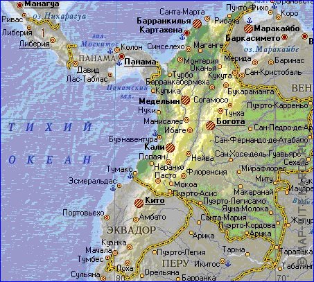 Fisica mapa de Colombia