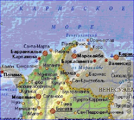 Fisica mapa de Colombia