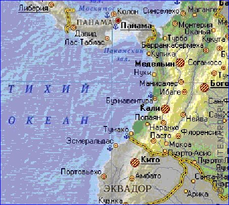 Fisica mapa de Colombia