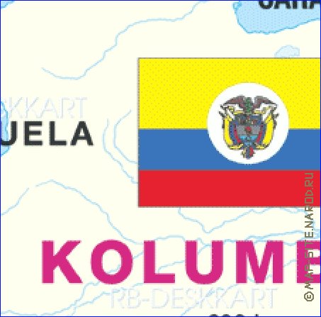 mapa de Colombia em alemao