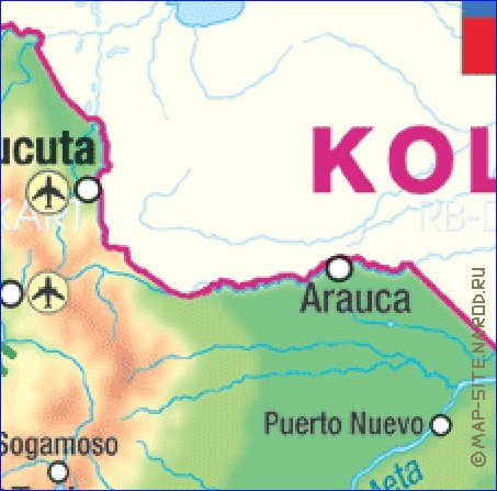 carte de Colombie en allemand