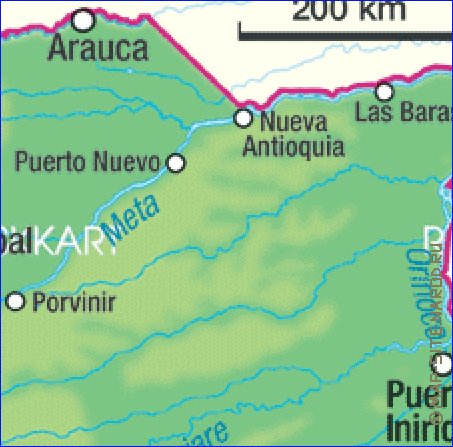 mapa de Colombia em alemao