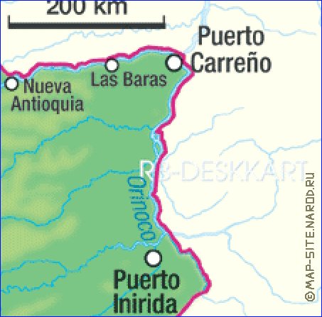 mapa de Colombia em alemao