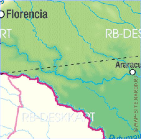 mapa de Colombia em alemao