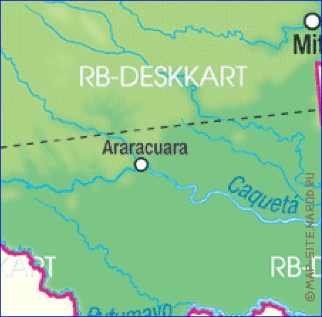 mapa de Colombia em alemao