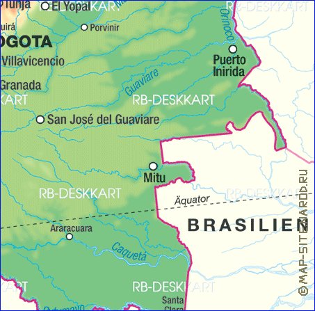 mapa de Colombia em alemao