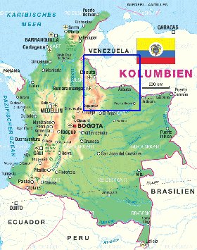 mapa de Colombia em alemao
