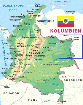 mapa de Colombia em alemao