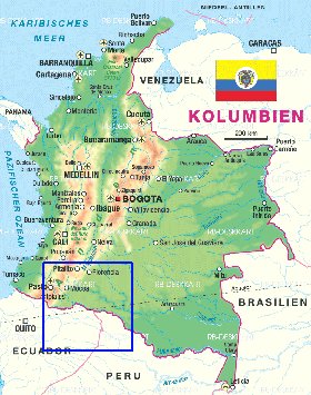 mapa de Colombia em alemao