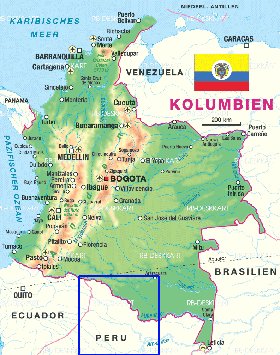 mapa de Colombia em alemao