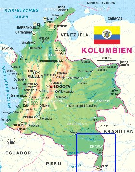 mapa de Colombia em alemao