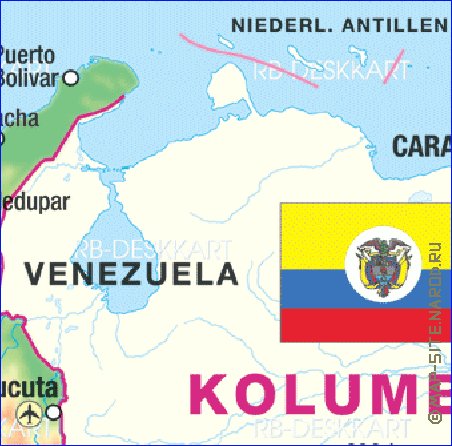 mapa de Colombia em alemao