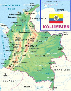 mapa de Colombia em alemao