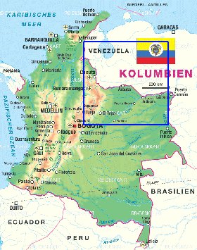 carte de Colombie en allemand