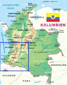 mapa de Colombia em alemao