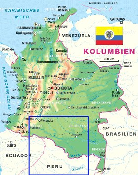 mapa de Colombia em alemao