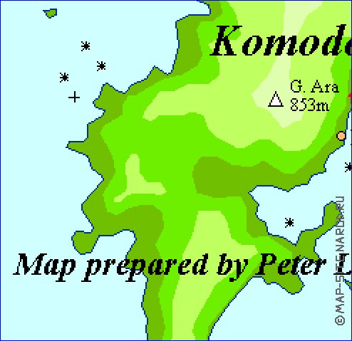 mapa de Komodo