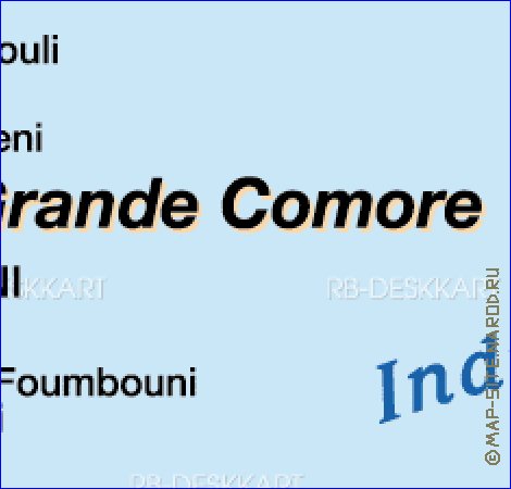 carte de Comores en allemand