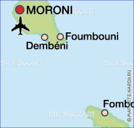 carte de Comores en allemand