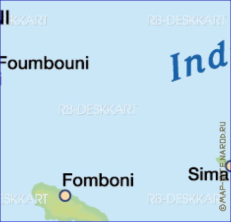 carte de Comores en allemand