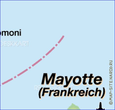 carte de Comores en allemand