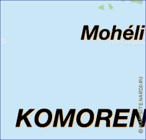 mapa de Comores em alemao