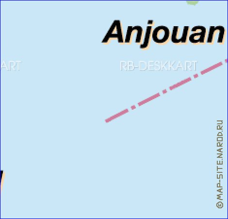 carte de Comores en allemand