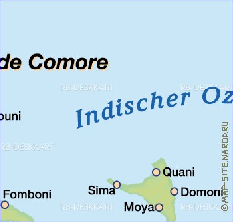 carte de Comores en allemand