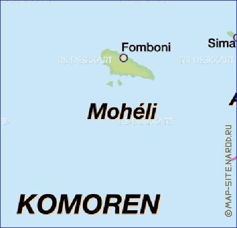 mapa de Comores em alemao