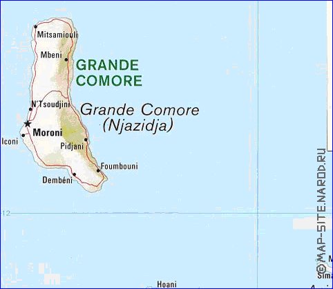 carte de Comores
