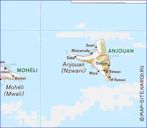 carte de Comores