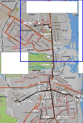 Transport carte de Komsomolsk-sur-l'Amour