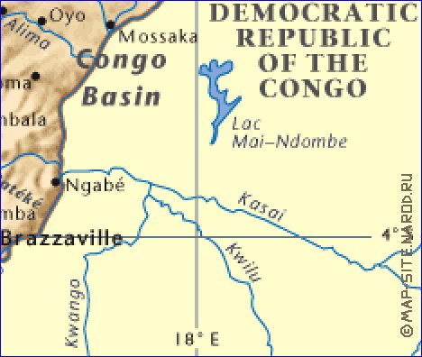 carte de Congo en anglais