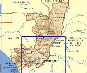 carte de Congo en anglais